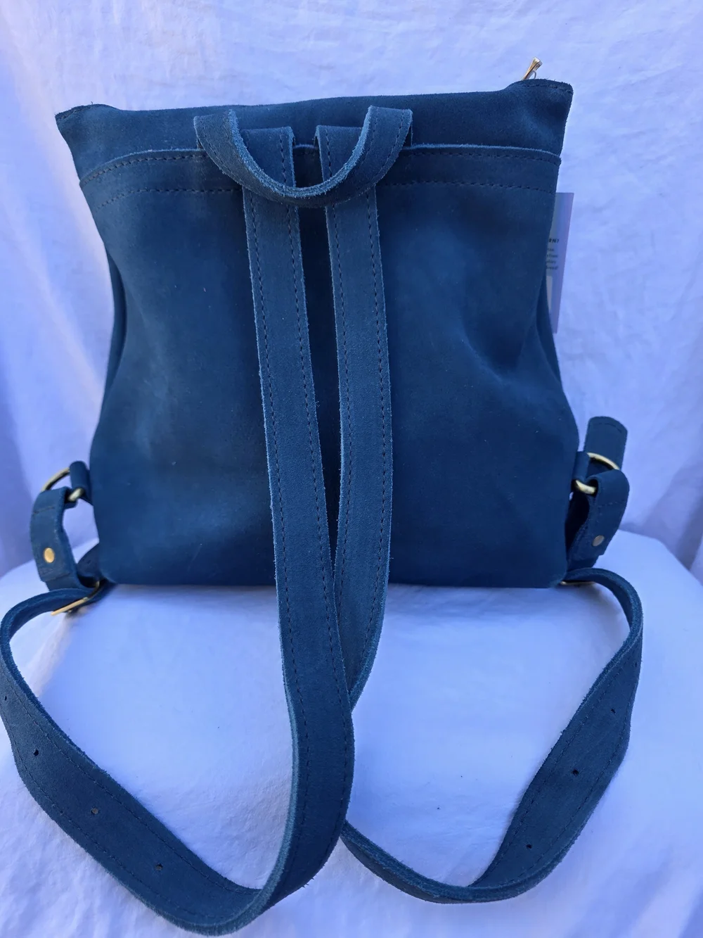 UNICORN Portland Leather Mariner Blue Suede Backpack